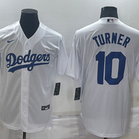 Men's Los Angeles Dodgers Justin Turner #10 White Replica Baseball Jersey1