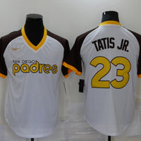 Men's San Diego Padres Fernando Tatis Jr. #23 White Player Jersey1