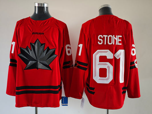 Men's Canada Hockey Mark Stone #61 Red 2026 Winter Olympics Jersey