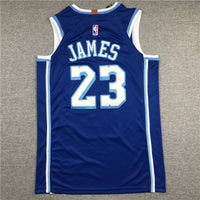 Men's Los Angeles Lakers LeBron James #23 Blue Swingman Jersey1