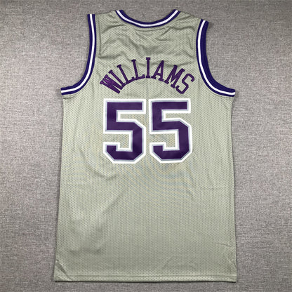 Men's Sacramento Kings Jason Williams #55 Gray 2000/01 Hardwood Classics Swingman Jersey1
