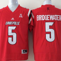 Men's Louisville Cardinals Teddy Bridgewater #5 Red Player Game Jersey