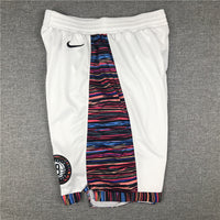 Men's Brooklyn Nets White City Edition Basketball Shorts1