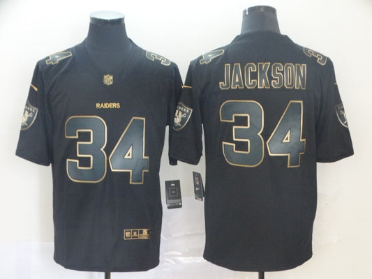 Men's Las Vegas Raiders Bo Jackson #34 Black Player Game Jersey1