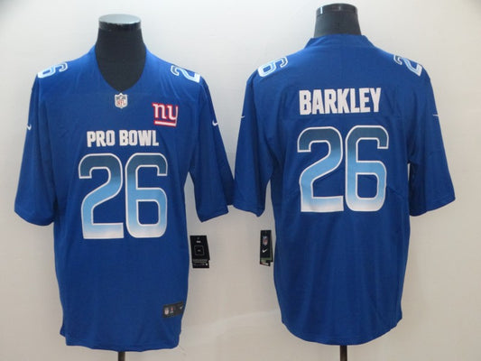 Men's New York Giants Saquon Barkley #26 Blue All Star Game Jersey1