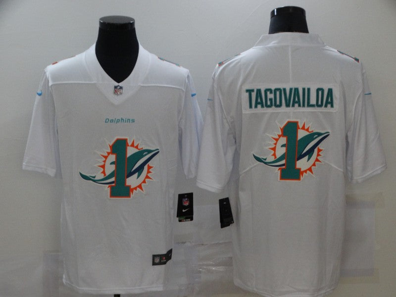 Men's Miami Dolphins Tua Tagovailoa #1 White Player Game Jersey1