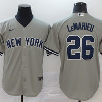 Men's New York Yankees DJ LeMahieu #26 Gray Replica Baseball Jersey1