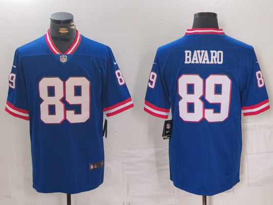 Men's New York Giants Mark Bavaro #89 Royal Classic Game Player Jersey1