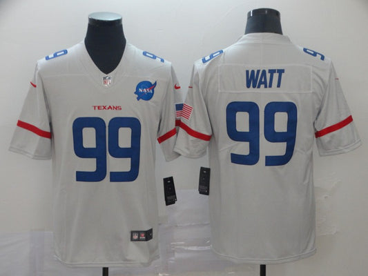 Men's Houston Texans J.J. Watt #99 White City Edition Game Jersey1
