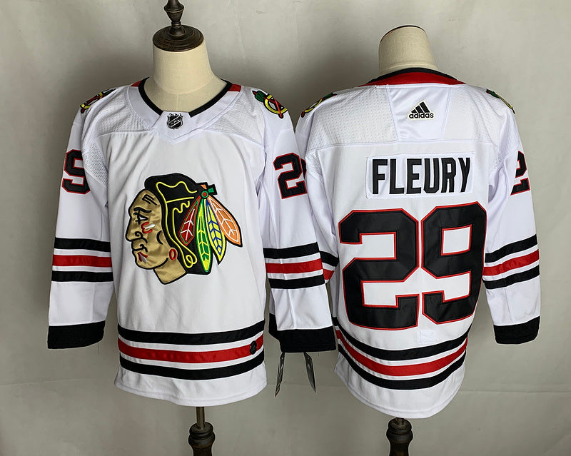 Men's Chicago Blackhawks Marc Andre Fleury #29 White Breakaway Jersey1