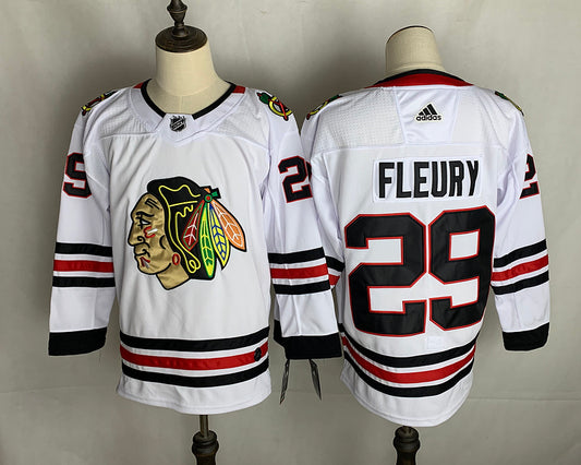 Men's Chicago Blackhawks Marc Andre Fleury #29 White Breakaway Jersey1