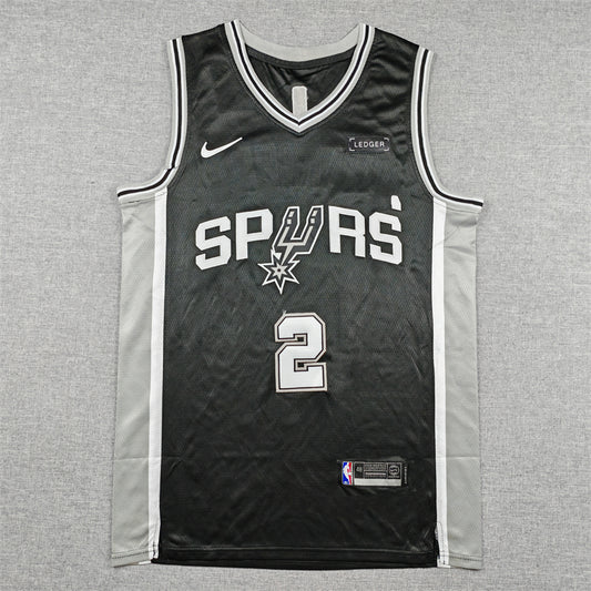 Men's San Antonio Spurs Dylan Harper #2 Black Swingman Jersey - Icon Edition