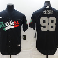 Men's Las Vegas Raiders Maxx Crosby #98 Black Player Game Jersey1 Joint Edition