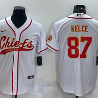 Men's Kansas City Chiefs Travis Kelce #87 White Game Jersey1 Joint Edition