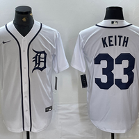 Men's Detroit Tigers Colt Keith #33 White Home Limited Player Jersey1