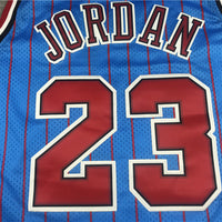 Men's Chicago Bulls Michael Jordan #23 Blue Hardwood Classics Authentic Jersey1