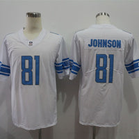 Men's Detroit Lions Calvin Johnson #81 White Game Jersey1