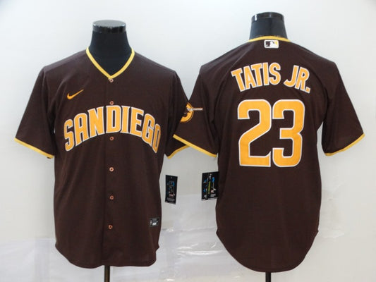 Men's San Diego Padres Fernando Tatis Jr. #23 Stitched Brown Jersey1
