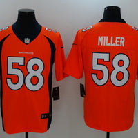 Men's Denver Broncos Von Miller #58 Orange Game Jersey1