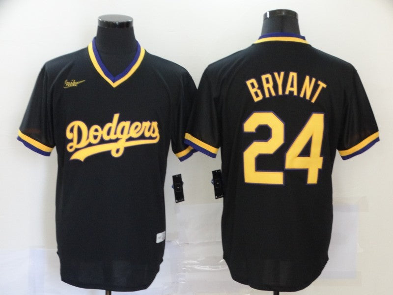 Men's Los Angeles Dodgers Kris Bryant Black Replica Baseball Jersey1