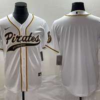Men's Pittsburgh Pirates White Blank Replica Jersey1 Joint Edition