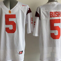 Men's USC Trojans Reggie Bush #5 White Alumni Player Game Jersey