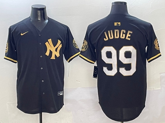 Men's New York Yankees Aaron Judge #99 Black Player Game Jersey1