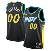 Men's Indiana Pacers Black 2023/24 Custom Swingman Jersey1 - City Edition