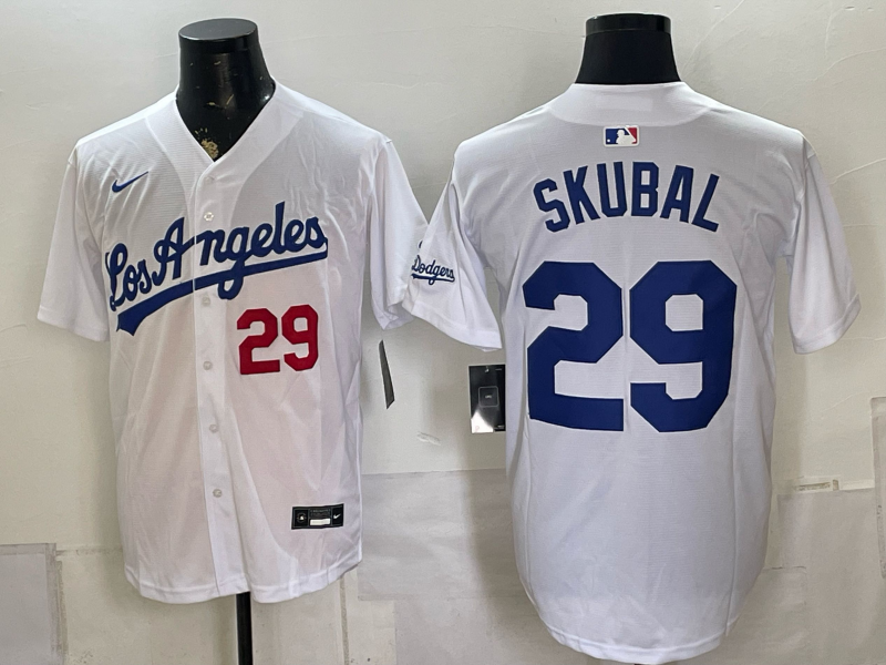 Men's Los Angeles Dodgers Tarik Skubal #29 White Limited Player Jersey