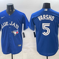 Men's Toronto Blue Jays Daulton Varsho #5 Rush Blue Alternate Replica Jersey