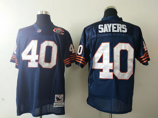 Men's Chicago Bears Gale Sayers Mitchell & Ness Navy Legacy Replica Player Jersey1
