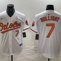 Men's Baltimore Orioles Jackson Holliday #7 White Home Limited Player Jersey1