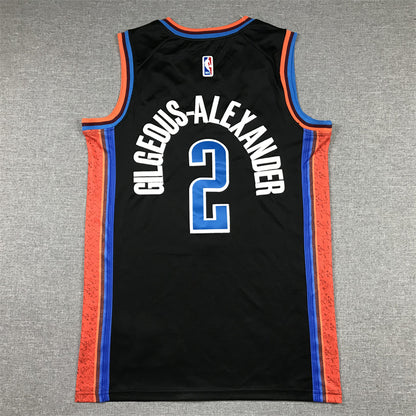 Men's Oklahoma City Thunder Shai Gilgeous-Alexander #2 Anthracite 2022/23 Fastbreak Jersey1 - City Edition