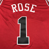 Men's Chicago Bulls Derrick Rose #1 Red Swingman Jersey1