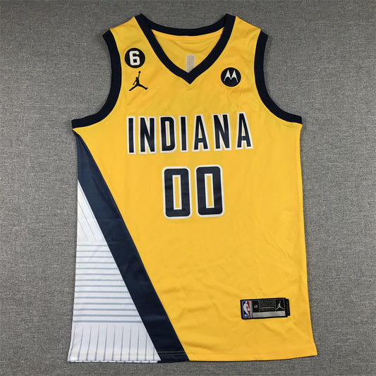 Men's Indiana Pacers Bennedict Mathurin #00 Yellow 2022/23 Swingman Jersey1 - Statement Edition