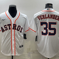 Men's Houston Astros Justin Verlander #35 White Home Replica Jersey1