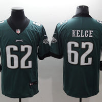 Men's Philadelphia Eagles Jason Kelce #62 Midnight Green Game Jersey1