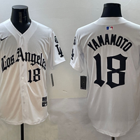 Men's Los Angeles Dodgers Yoshinobu Yamamoto #18 White Team Player Jersey