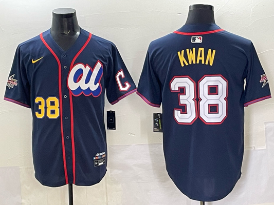 Men's American League Steven Kwan #38 Navy 2025 All-Star Edition Limited Player Jersey
