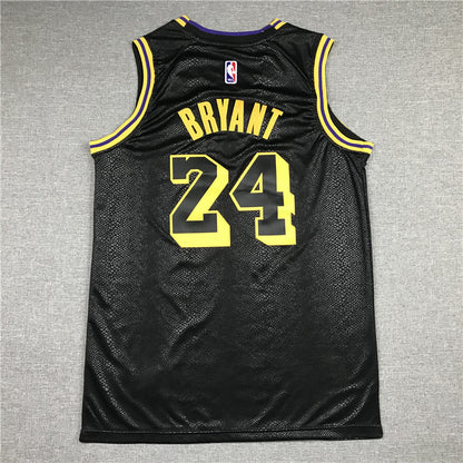 Men's Los Angeles Lakers Kobe Bryant #24 Black City Edition Swingman Jersey1