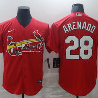 Men's St. Louis Cardinals Nolan Arenado #28 Red Replica Baseball Jersey1