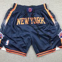 Men's New York Knicks Navy Statement Edition Pocket Shorts1