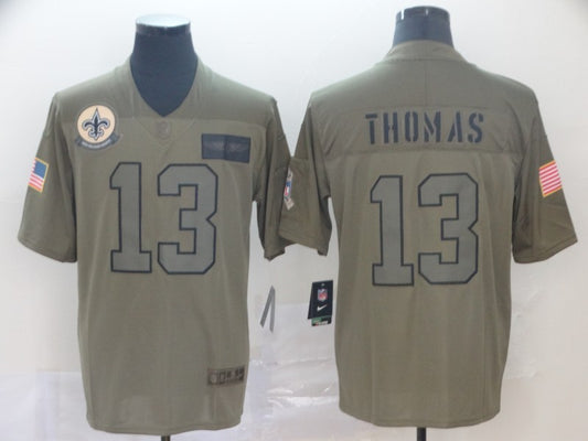 Men's New Orleans Saints Michael Thomas #13 Brown Game Jersey1