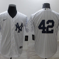 Men's New York Yankees Mariano Rivera #42 White Replica Player Name Jersey1