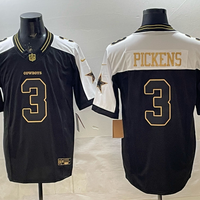 George Pickens #3 Dallas Cowboys Black Game Team Jersey - JerseysFreak