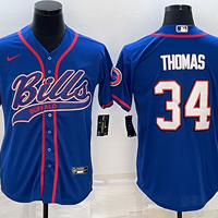 Men's Buffalo Bills Thurman Thomas #34 Royal Game Jersey1 Joint Edition