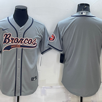 Men's Denver Broncos Gray Blank Jersey1