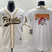 Men's Pittsburgh Pirates White Replica Team Jersey1 Joint Edition