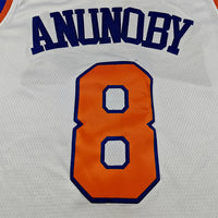 Men's New York Knicks OG Anunoby #8 White Swingman Jersey - Association Edition