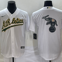 Men's Oakland Athletics White Home Replica Game Jersey1